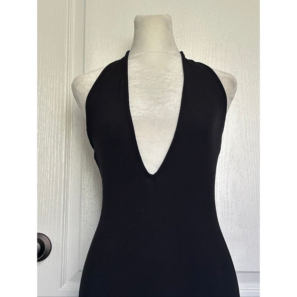 SKIMS Black Halter Neck Maxi Dress - Picture 4 of 7